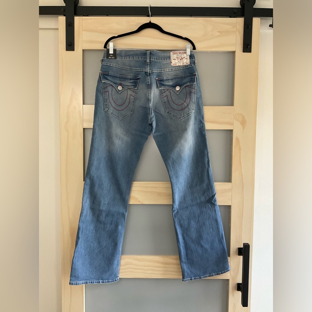 NWT True Religion Billy SN Flap Bootcut Jeans W32 L33.5 Medium Wash $159